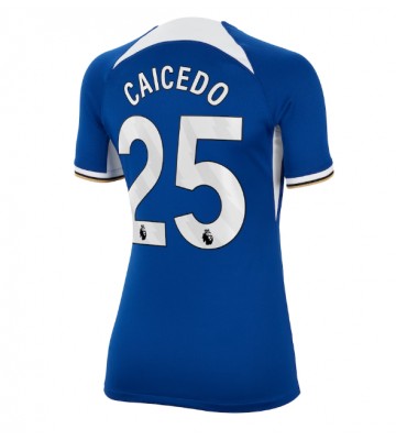 Chelsea Moises Caicedo #25 Koszulka Podstawowych Kobiety 2023-24 Krótki Rękaw